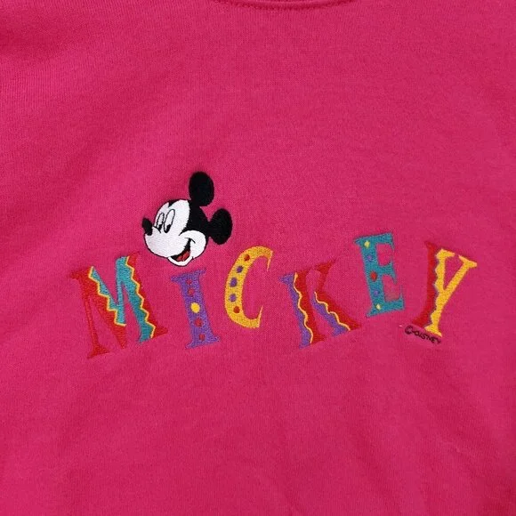 Vintage 90s Mickey Mouse Unlimited Crewneck Sweatshirt Size Large USA Fleece